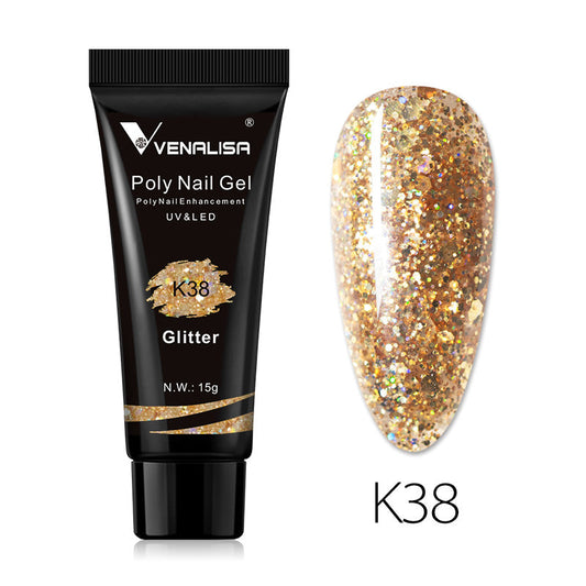 Poly Nail Gel Glitter K38 15 g