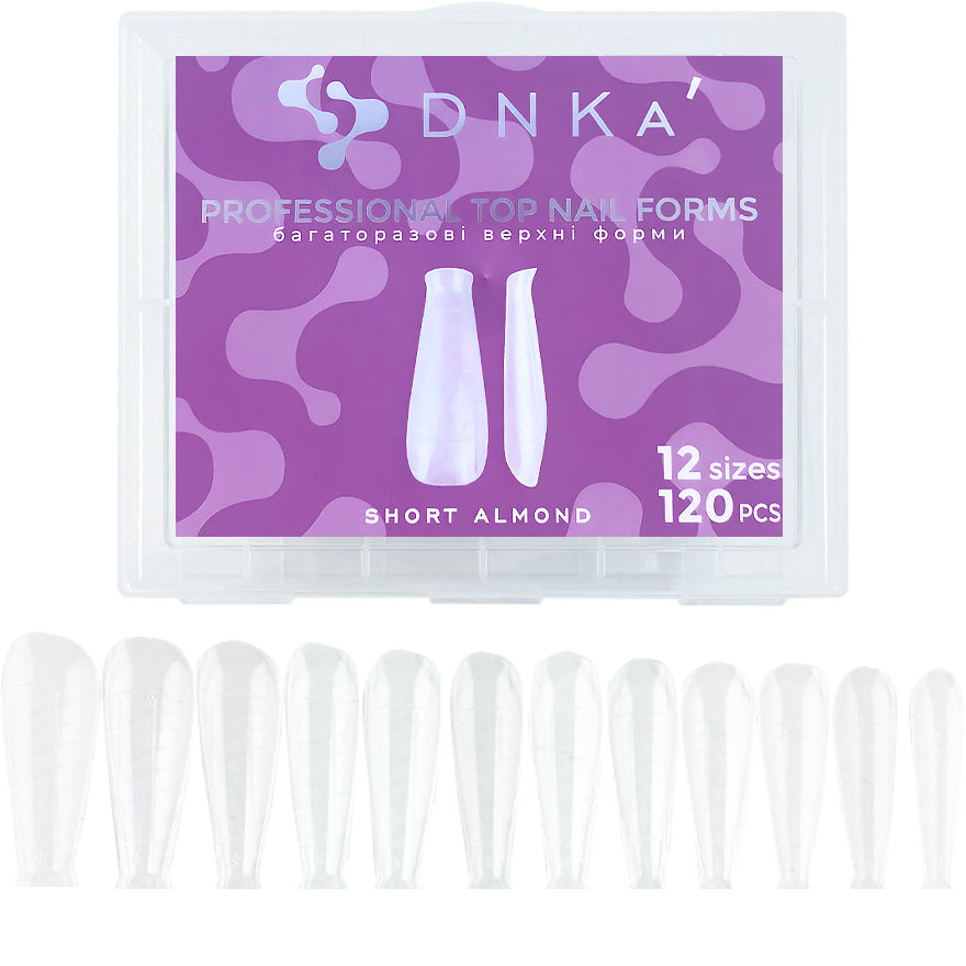 Top Nail Form Short Almond 120 pz