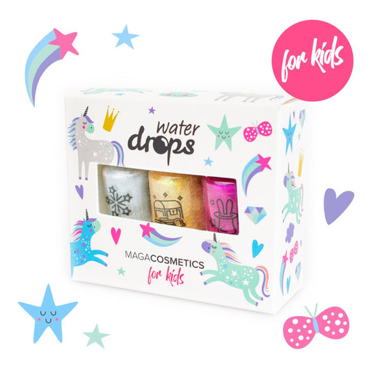 Water Drops Set for Kids Alice in the GlitterLand 3 pz