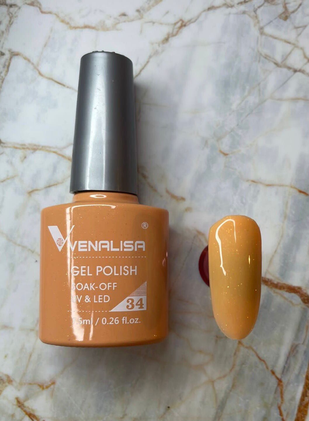 Gel Polish Color 34 Shiny Light Orange 7,5 ml