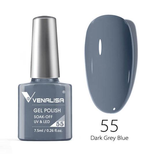 Gel Polish Color 55 Dark Grey Blue 7,5 ml
