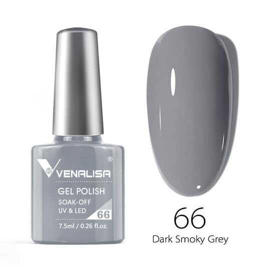 Gel Polish Color 66 Dark Smoky Grey 7,5 ml