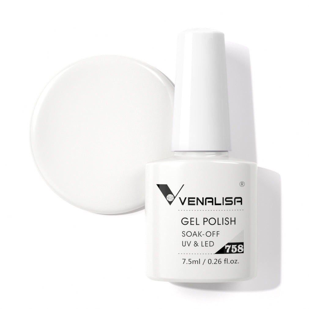 Esmalte en Gel Color 758 Blanco Lechoso 7.5ml