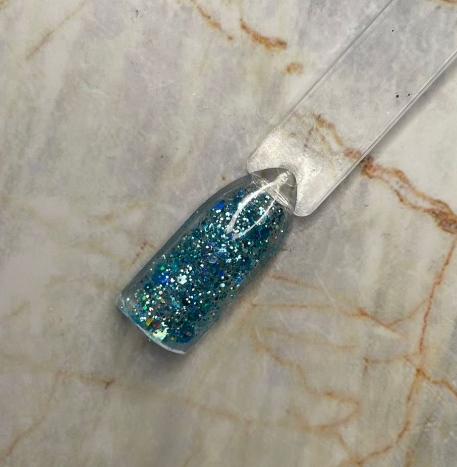 Gel de uñas con purpurina Poly K41 15 g