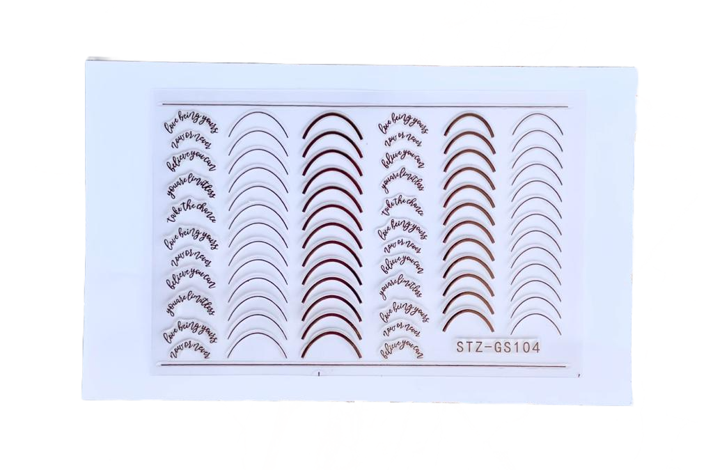 Sticker 3D nr 104 Pink Gold