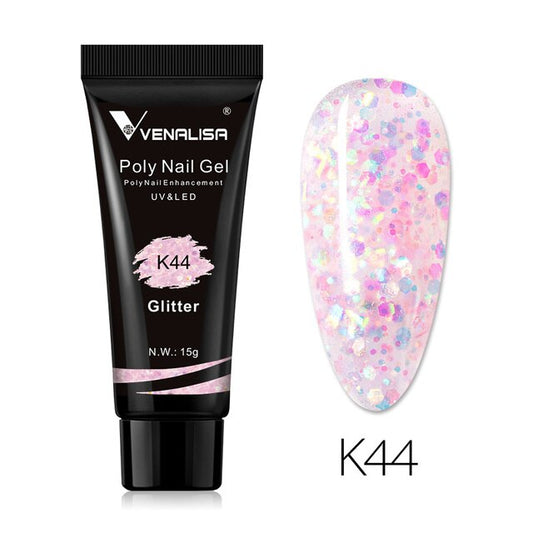 Poly Nail Gel Glitter K44 15 g