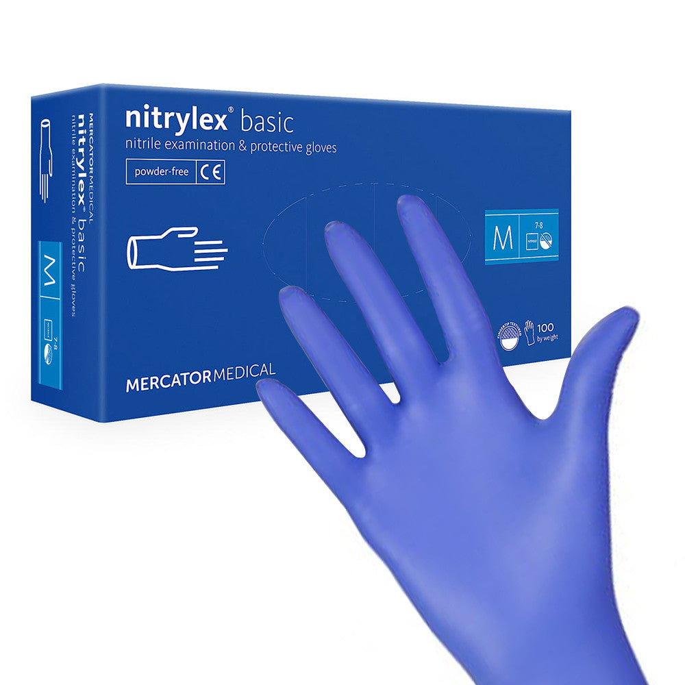 Guantes de nitrilo talla M azul 100 uds – Happy Nails