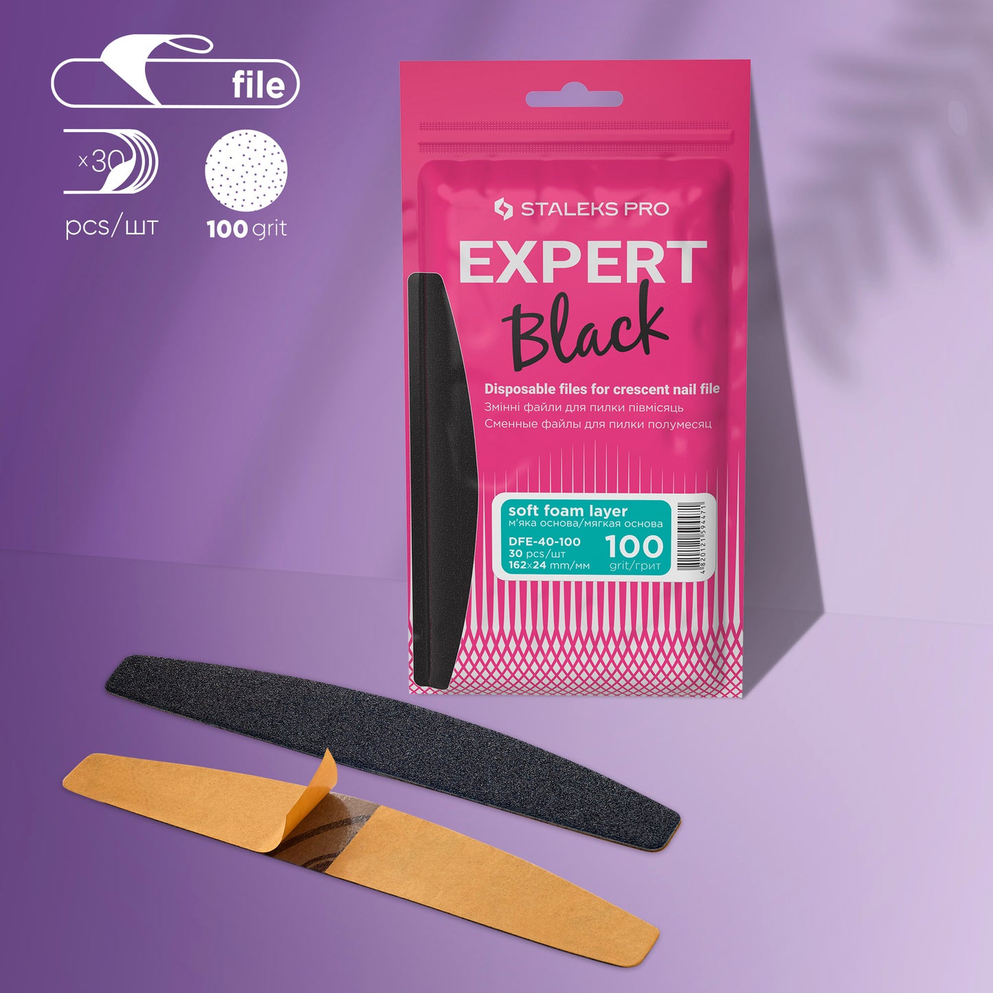 Recambios con esponja para lima base Crescent EXPERT 40 Grit 100 30 uds.