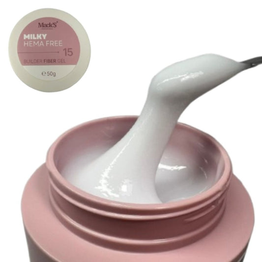 Fiber Gel 15 Milky Hema Free 50 gr