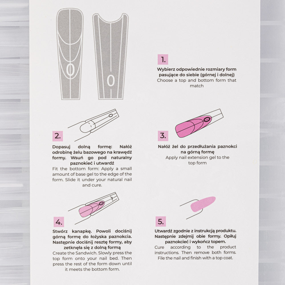 Francés fácil con forma dual 288 piezas Happy Nails