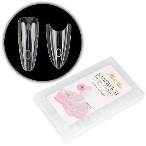 Francés fácil con forma dual 288 piezas Happy Nails