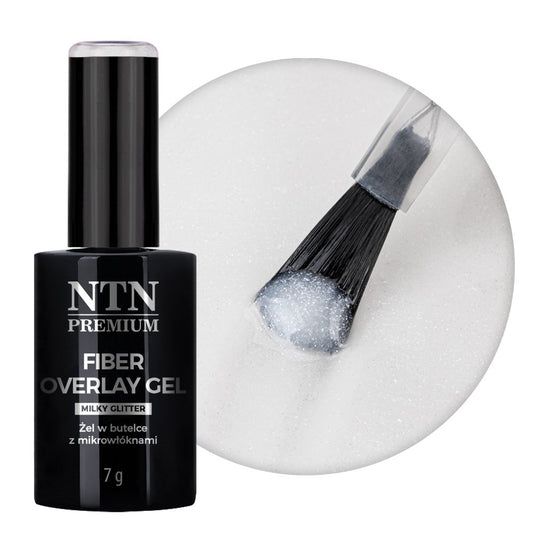 Fiber Overlay Gel Milky Glitter 7 gr