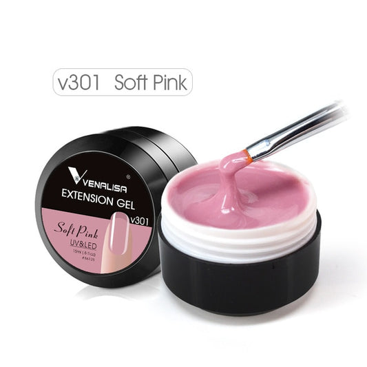 Verlängerungsgel v301 Soft Pink 15 ml