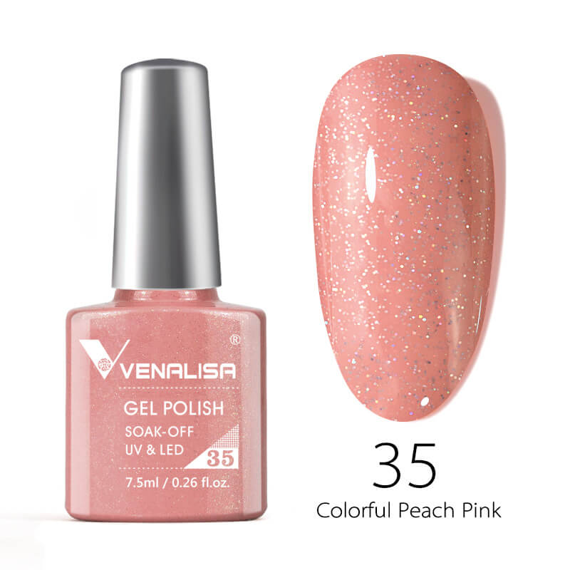 Gel Polish Color 35 Colorful Peach Pink 7,5 ml