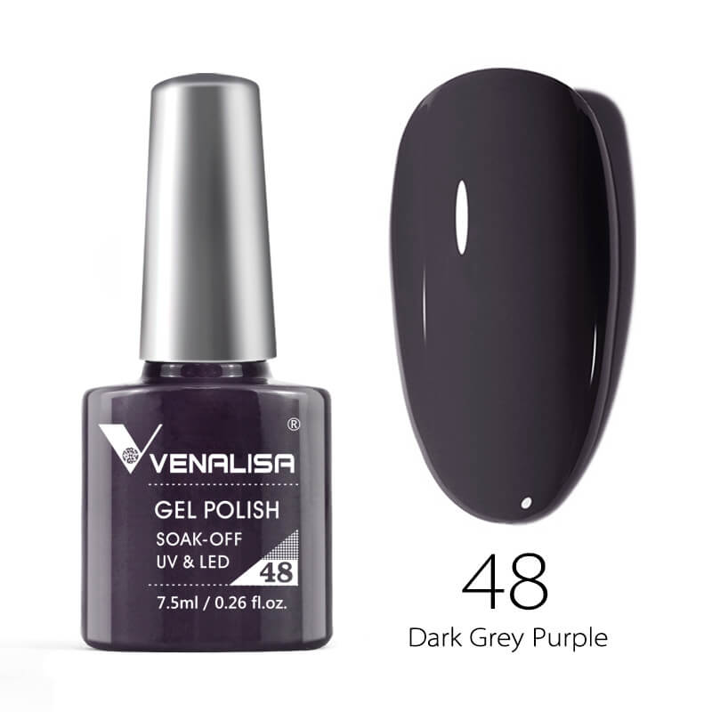 Gel Polish Color 48 Dark Grey Purple 7,5 ml