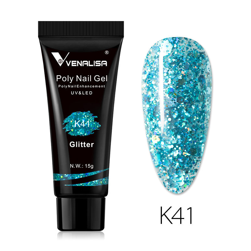 Poly Nail Gel Glitter K41 15 g