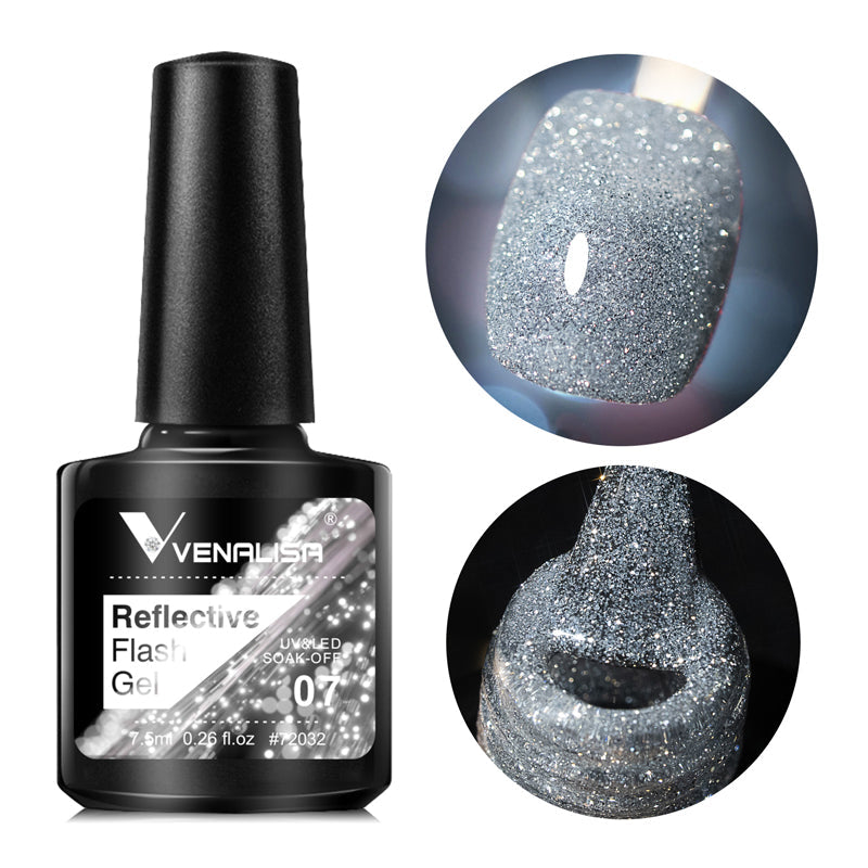 Reflektierender Flash-Gel-Nagellack, Farbe BD07, 7,5 ml