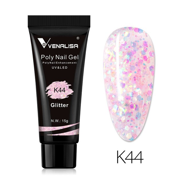 Poly Nagelgel Glitter K44 15 g